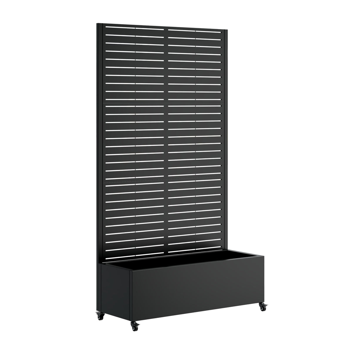 Metal Planter Box with Trellis, 73'x35'x16 Metal Raised Garden Bed with Trellis