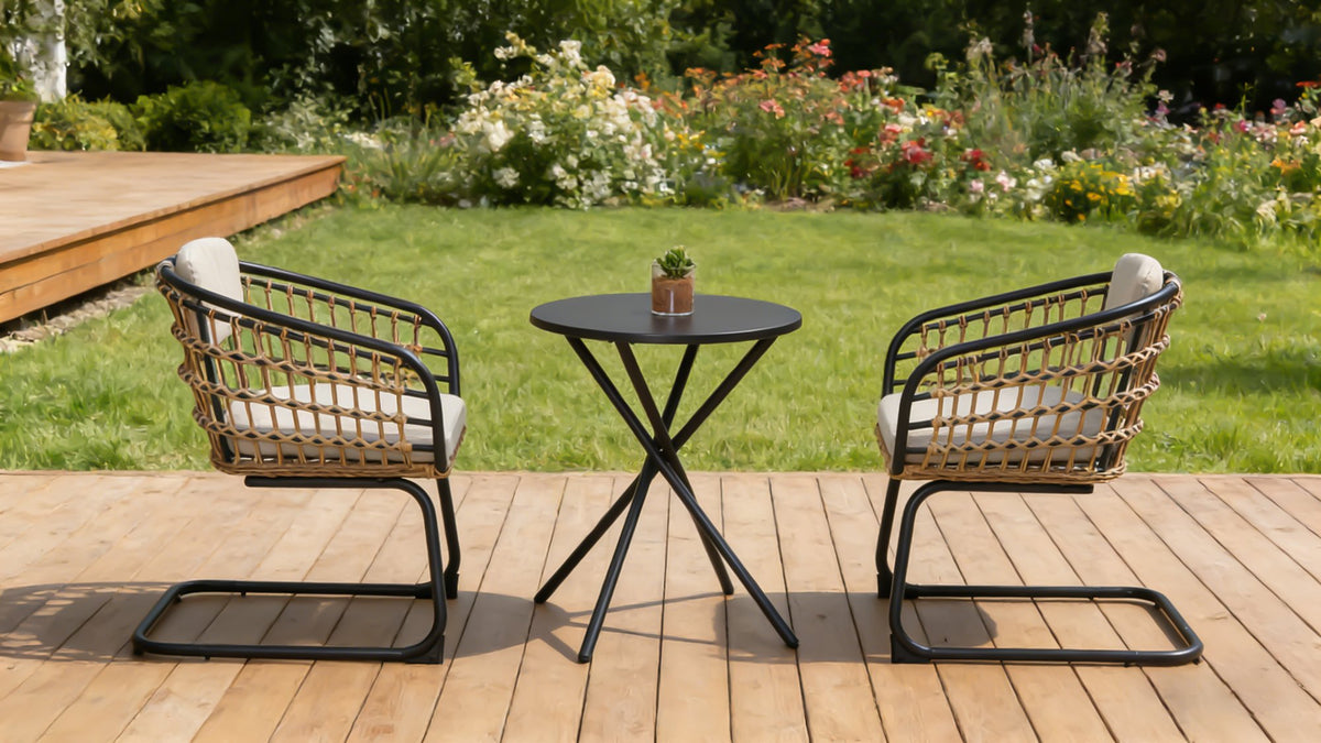Wicker Dining Chair-SET OF 2 is designed to elevate your patio, or garden space into a cozy, stylish spot for relaxation and connection.