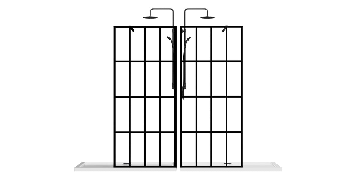 Goodyo 46" X 72" Shower Screen Walk-in Wet-room Black