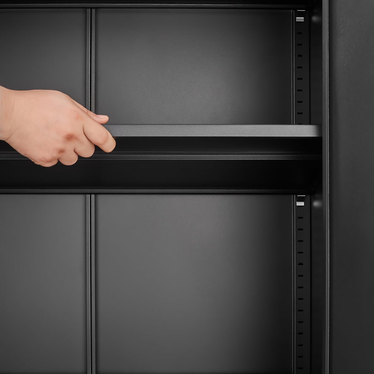 72-Inch 2-Door File Cabinet with Lock, 4 Adjustable Shelves, Heavy-Duty Steel Construction, for Commercial Office, Home Office, Legal Size & Letter File Storage, Organization Cabinet in Black