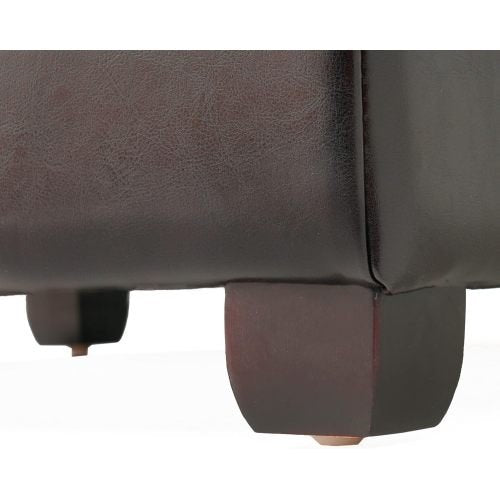 35inch Storage Ottoman, Large Square Ottoman Bench with Storage, Tufted Ottomans Footstool
