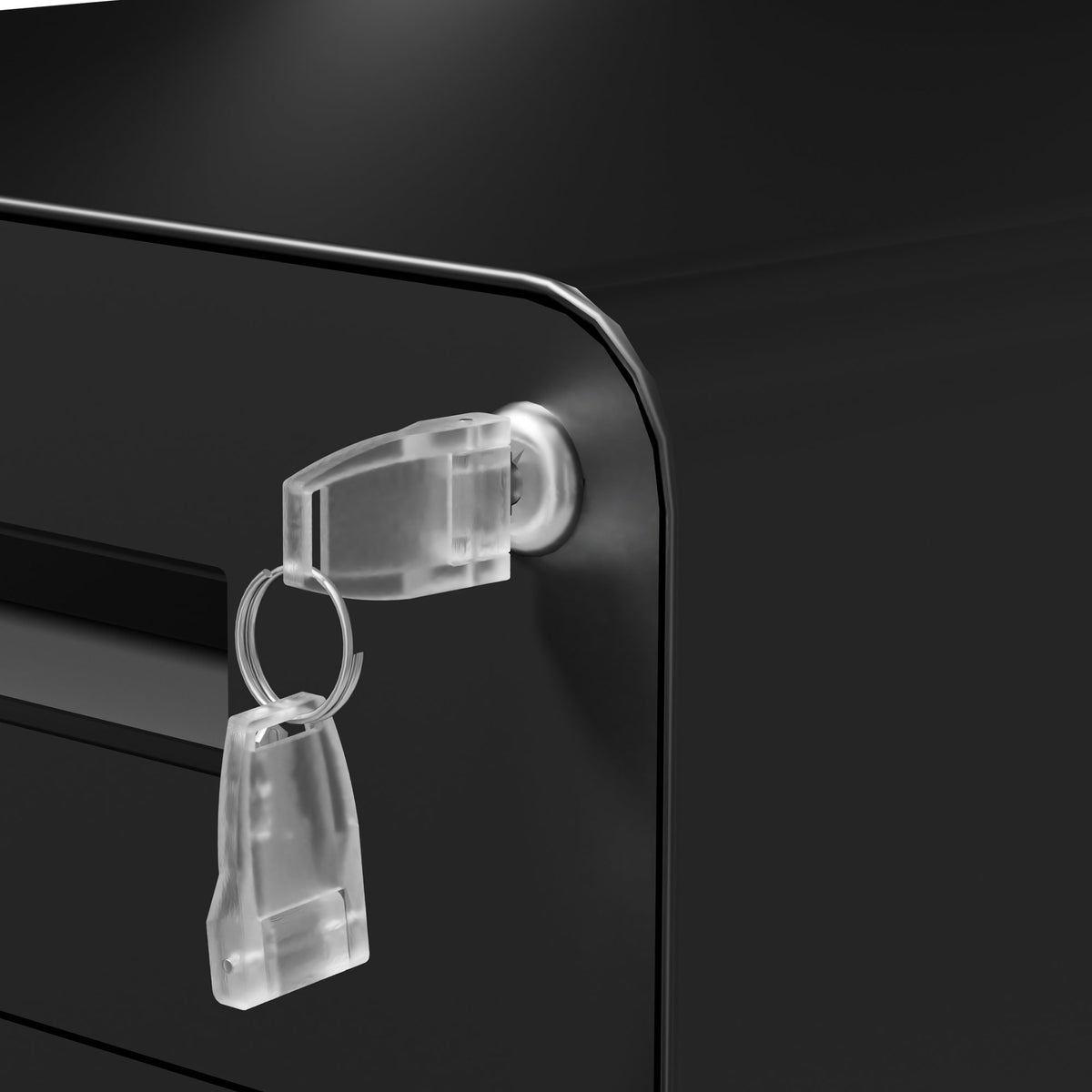 2 Drawer Metal Mobile File Cabinet with Lock, All-Steel Metal Storage Cabinet on 360° Wheels, Fully Assembled, Holds A4/Letter/Legal Files, Black Steel Office Storage Cabinet for Home Office