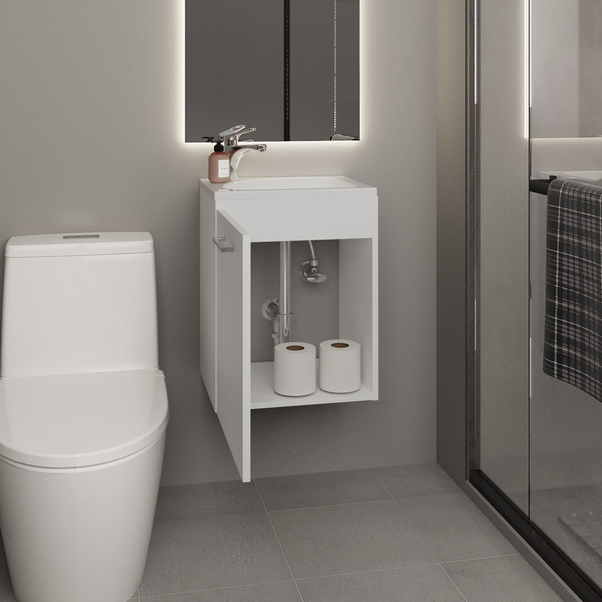Bathroom Vanity with Sink, 1 Door