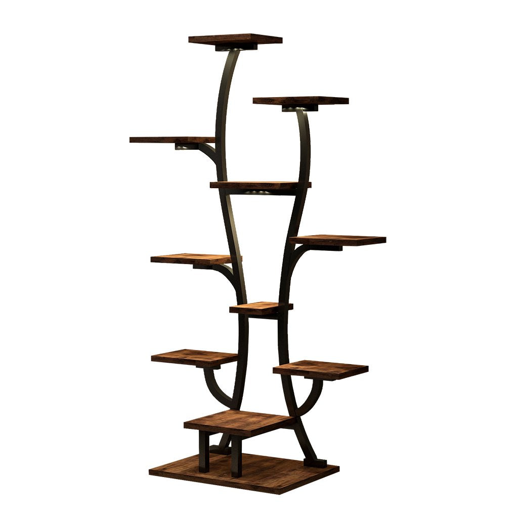(Vase Shape) Plant Stand Indoor with Grow Lights, Indoor Plant Shelf, Metal Plant Flower Holder Stand, Vase Shape Plant Rack