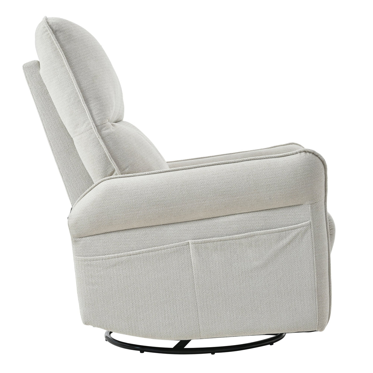 360° Swivel Rocker Recliner Chair, Swivel Nursery Rocking Chair w/Pull Ring, Glider Chair, Modern Rocking Swivel Recliner Chair