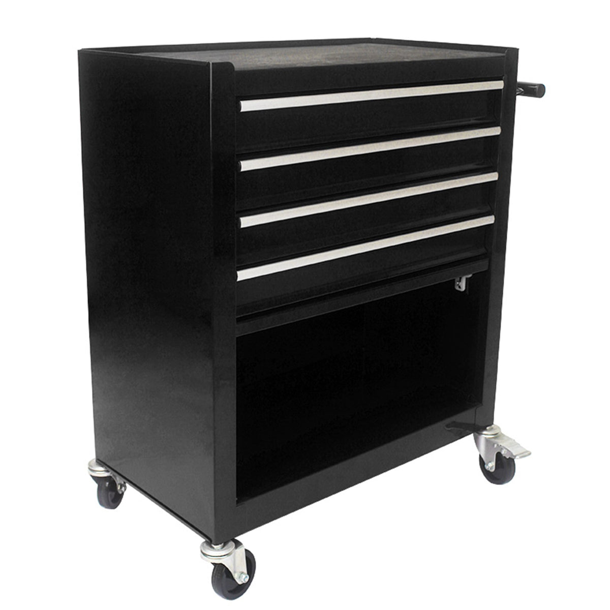 4 Drawers Multifunctional Tool Cart With WHEELS-BLACK