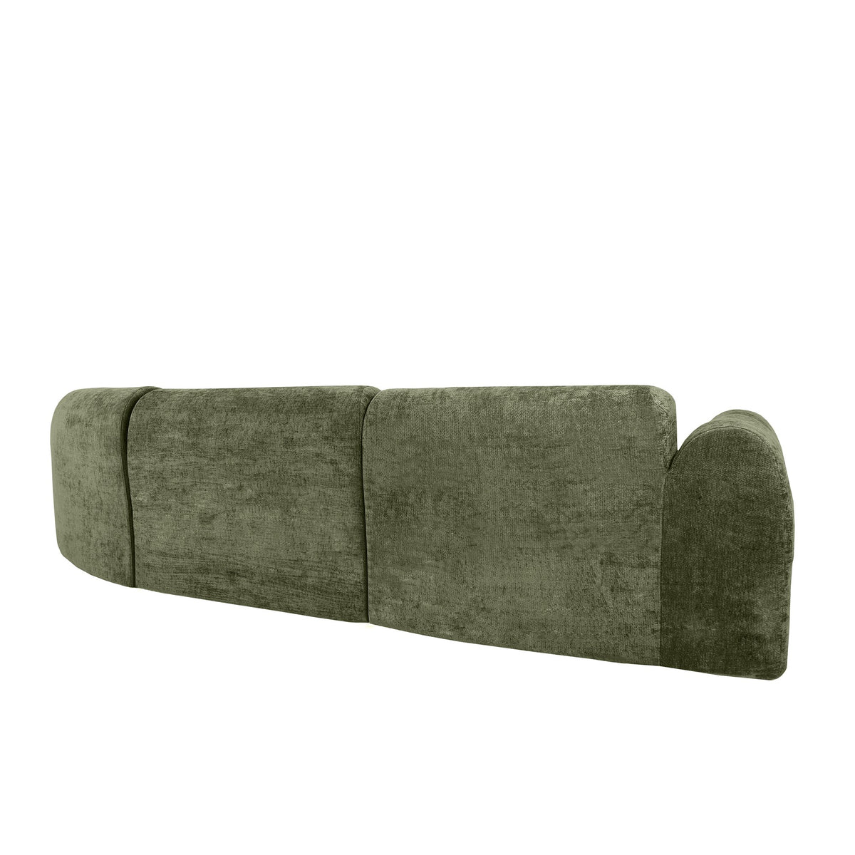 140" Modern Curved Sectional Sofa with High-Density Fully Compressed Sponge and Chaise Lounge, 3-Piece Set