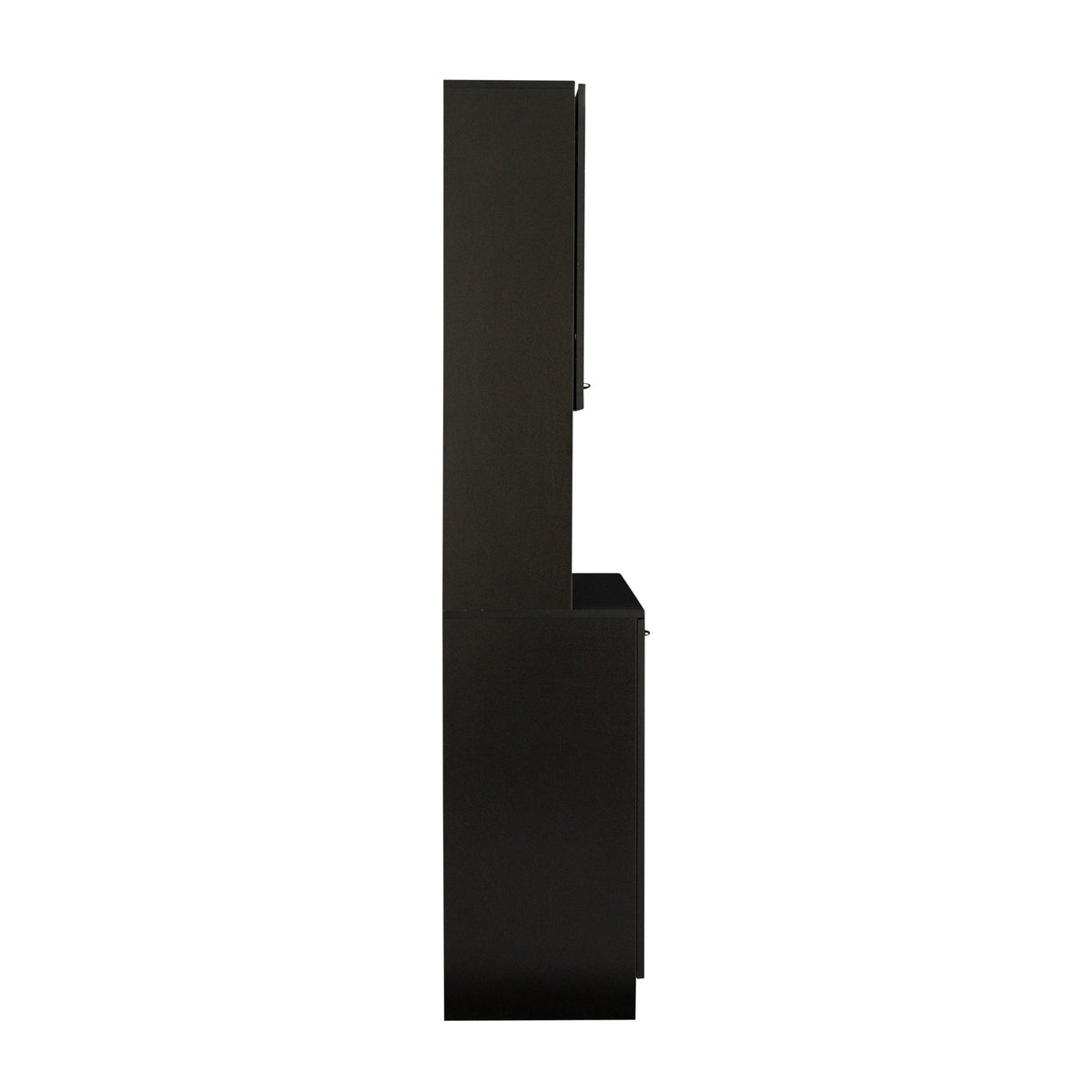 70.87" Tall Wardrobe& Kitchen Cabinet, with 6-Doors, 1-Open Shelves and 1-Drawer, Black