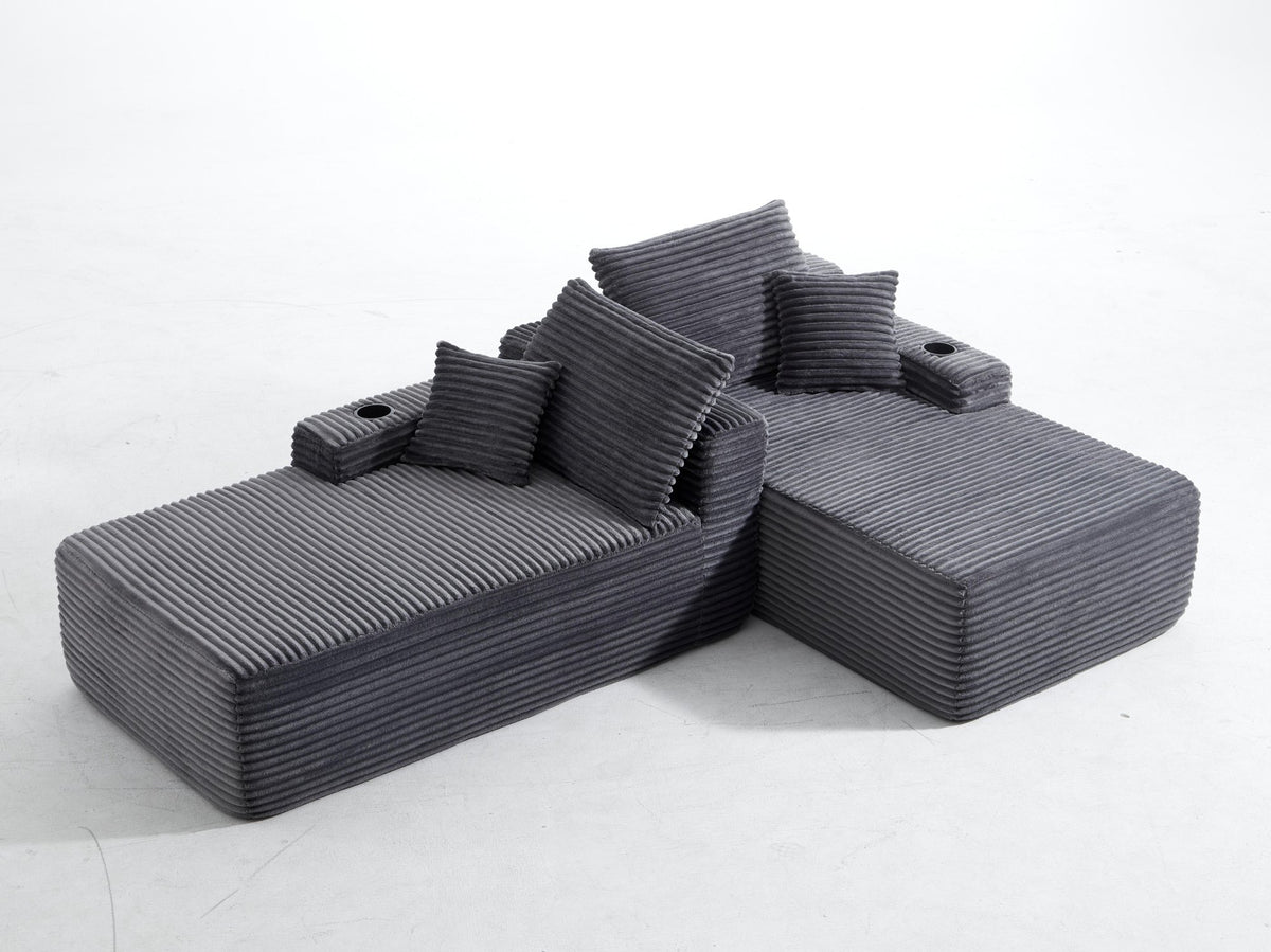 69'Cloud Sectional Couch, L-Shape Chaise with R-Shape Chaise with Deep Seat and Comfortable 2 Seater Couch for Modern Living Room