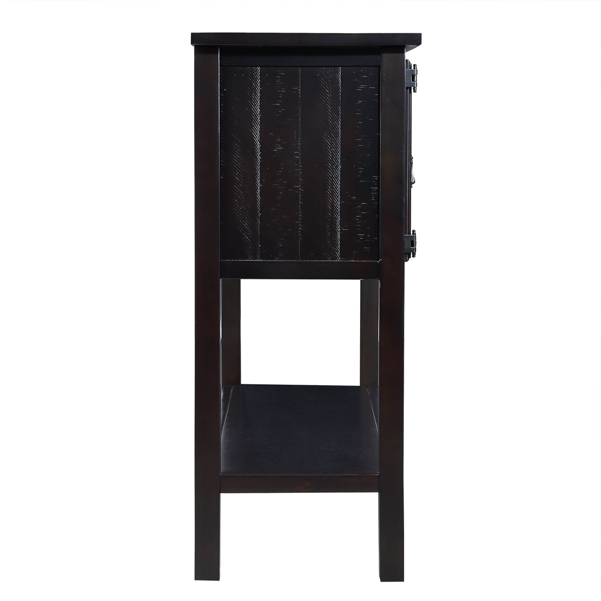 48'' Solid Wood Sideboard Console Table with 2 Drawers and Cabinets and Bottom Shelf