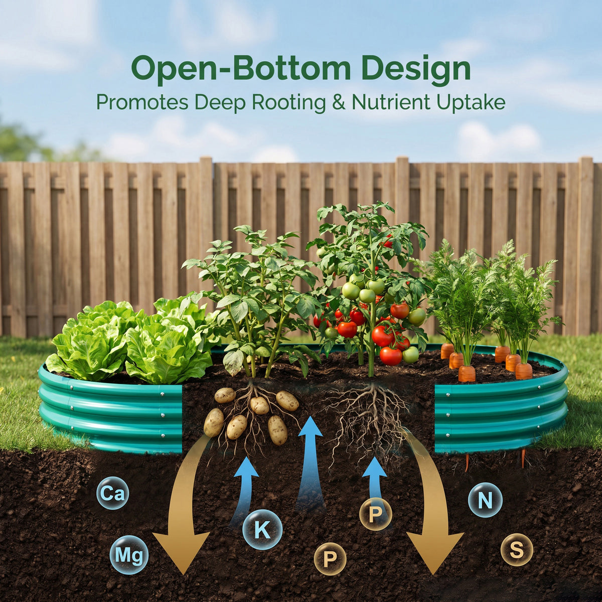 Galvanized Raised Garden Bed 6x3x1ft - Heavy Duty Metal Planter Box for Vegetables, Herbs & Flowers, Rust-Proof Outdoor Garden Bed with Large Capacity, Green, 1PCS