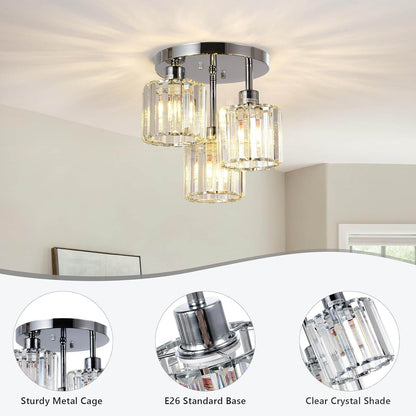 Semi Flush Mount Ceiling, 3-Light Kitchen Mount