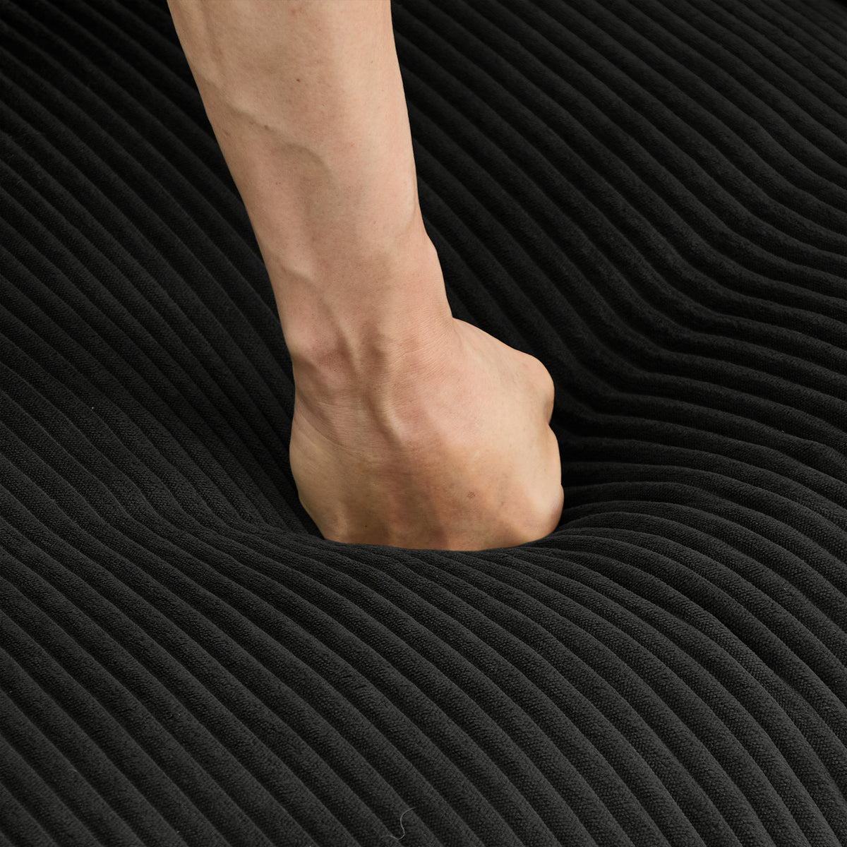 Ottoman Corduroy -Black