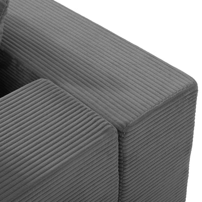 142.5-inch L-shaped sectional sofa, filled with high-resilience foam for a cloud-like seating experience.