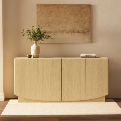 Manhattan Comfort Ardea 60" Sideboard in Natural Oak (4-Door)