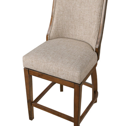 Katherine Barstool - Walnut & Beige