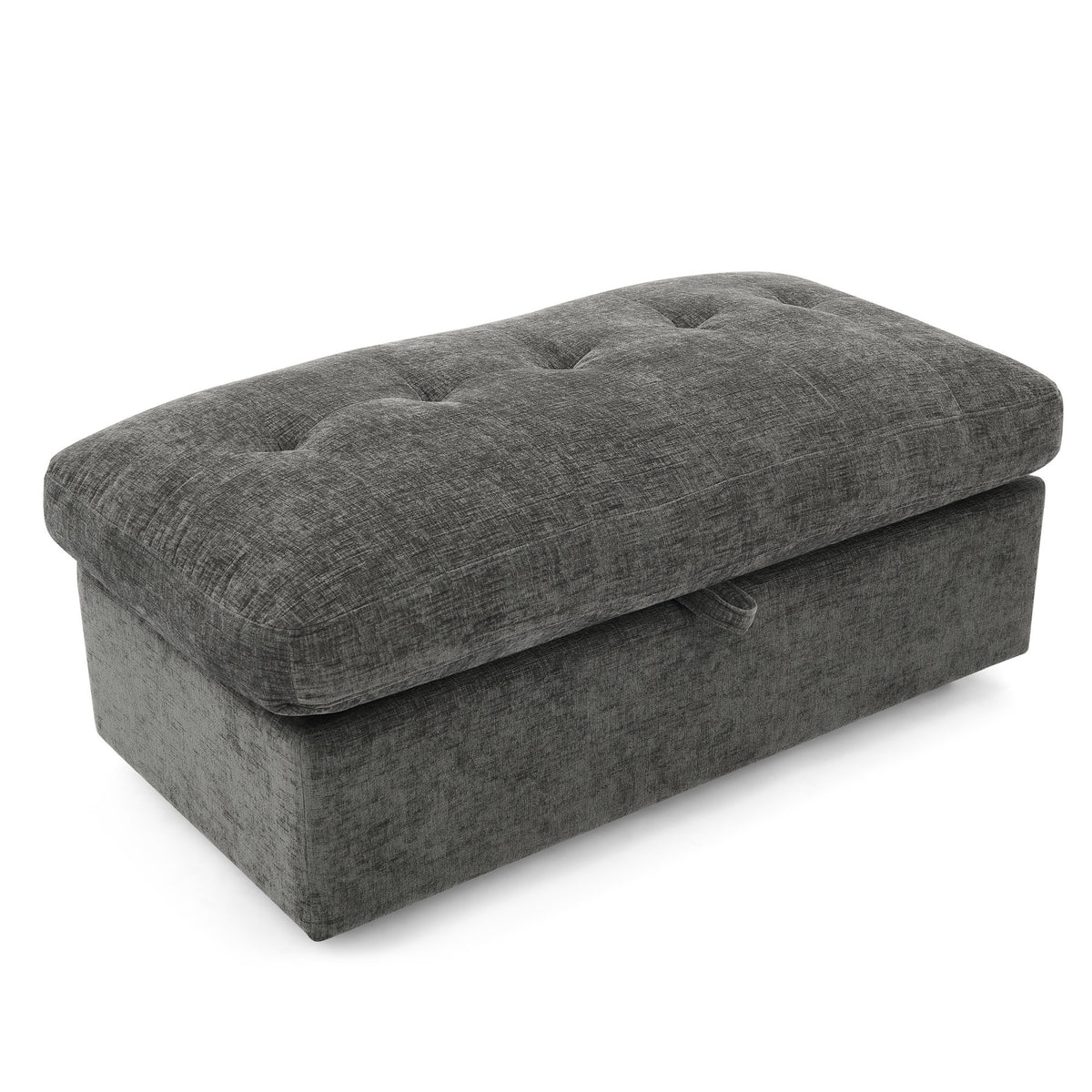 Leisure sofa chair,Double sofa recliner, with manually adjustable backrest, soft padded armrests, side USB charging port and phone stand, comes with a matching storage ottoman-Gray