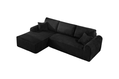 109"Cloud Modular Sectional Sofa Couch with L-Shape Chaise,Modern Minimalist Upholstered Couches for Living Room Bedroom,Deep Seat Corner Couch,No Assembly Required