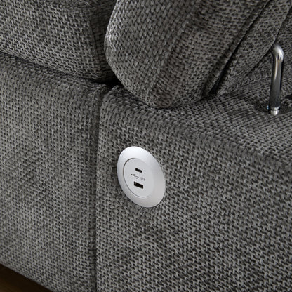 [VIDEO]107'' Sectional Sleeper Sofa Bed with Pull Out Couch, L-shaped with Adjustable Armrest, USB&Type-C Charging