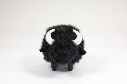 Harry the Buffalo Cow Storage Ottoman- Black