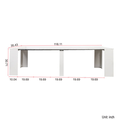Multifunctional extendable console table