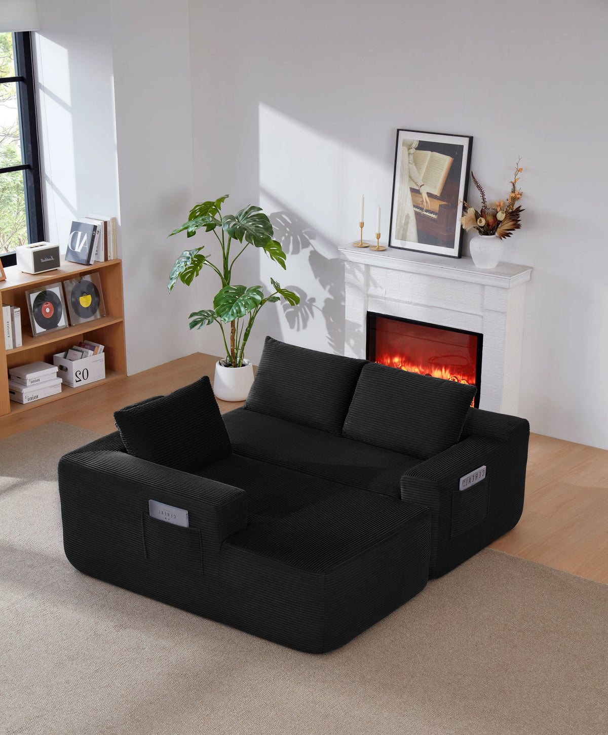 NEW-96.9" Cloud Sectional Couch with L-Shape Chaise, Modern Modular Sofa with Deep Seat, Upholstered Couches, No Assembly Required