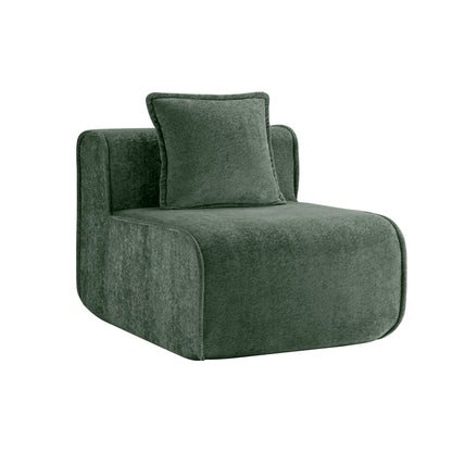 Armless Sofa Velvet-Green