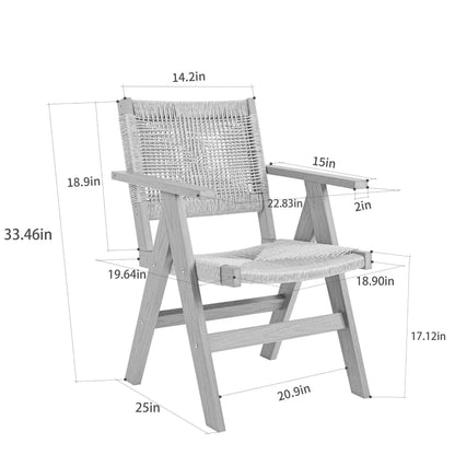 2 Piece HIPS All-Season Dining Chair Suitable For Garden Dinners & Versatile Outdoor Eating Spaces
