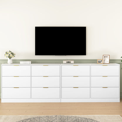 Simply Modern 6-Drawer Dresser, Chest of Drawers for Bedroom, Living Room, Hallway, and Entryway - Large Storage Cabinet White