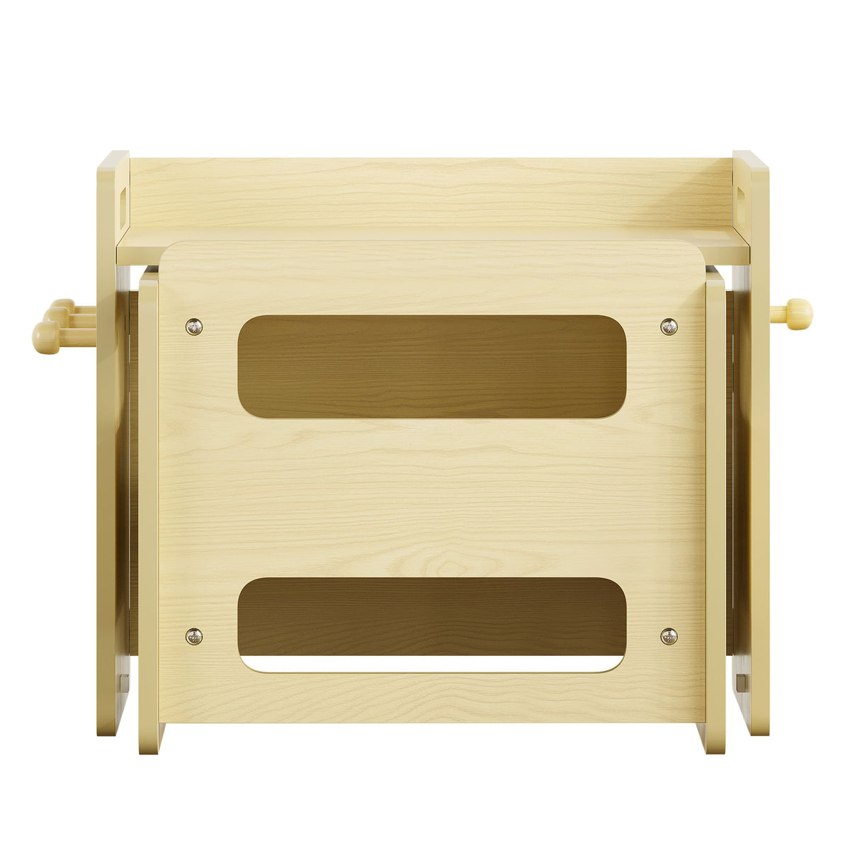 Montessori Weaning Table and Chair Set, Adjustable Wooden Toddler Table and Chair Set, Kids Activity & Play Table for Eating, Drawing, Learning and Playing(Natural)