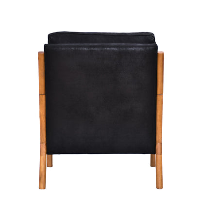 Foil fabric wood armchair