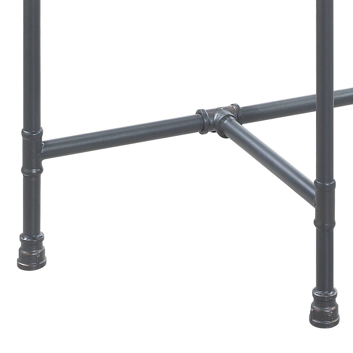 Brantley Clear Glass & Sandy Gray Finish Sofa Table