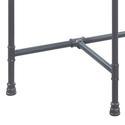 Brantley Clear Glass & Sandy Gray Finish Sofa Table