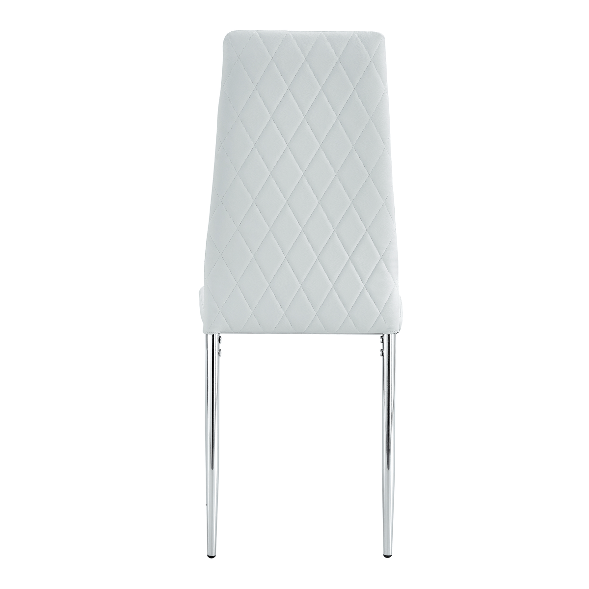 Modern Style Dining Chairs Set of 4 in Light Gray, Essential for Minimalist Homes.Meeting Family Dining Needs, PU Material Seat