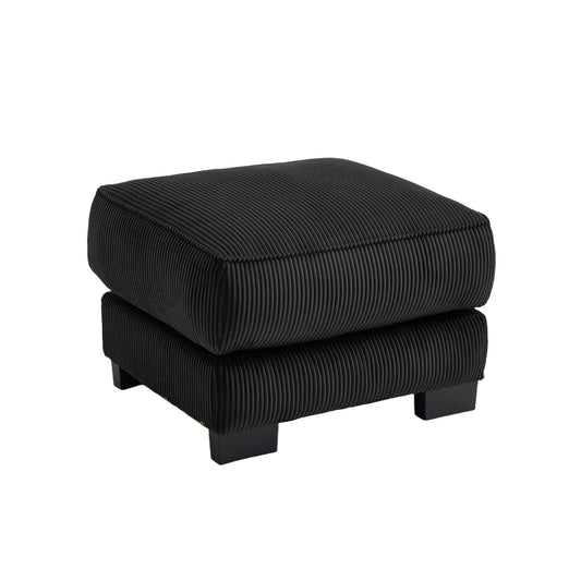 Ottoman Corduroy -Black