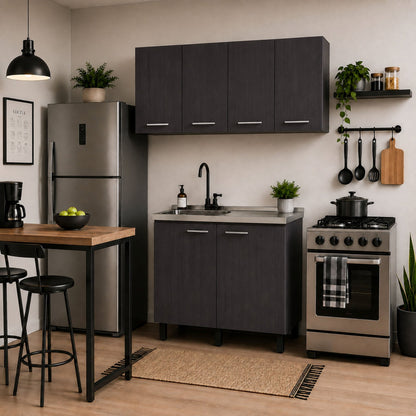 Wenge 2-Piece Kitchen Sink Cabinet Set