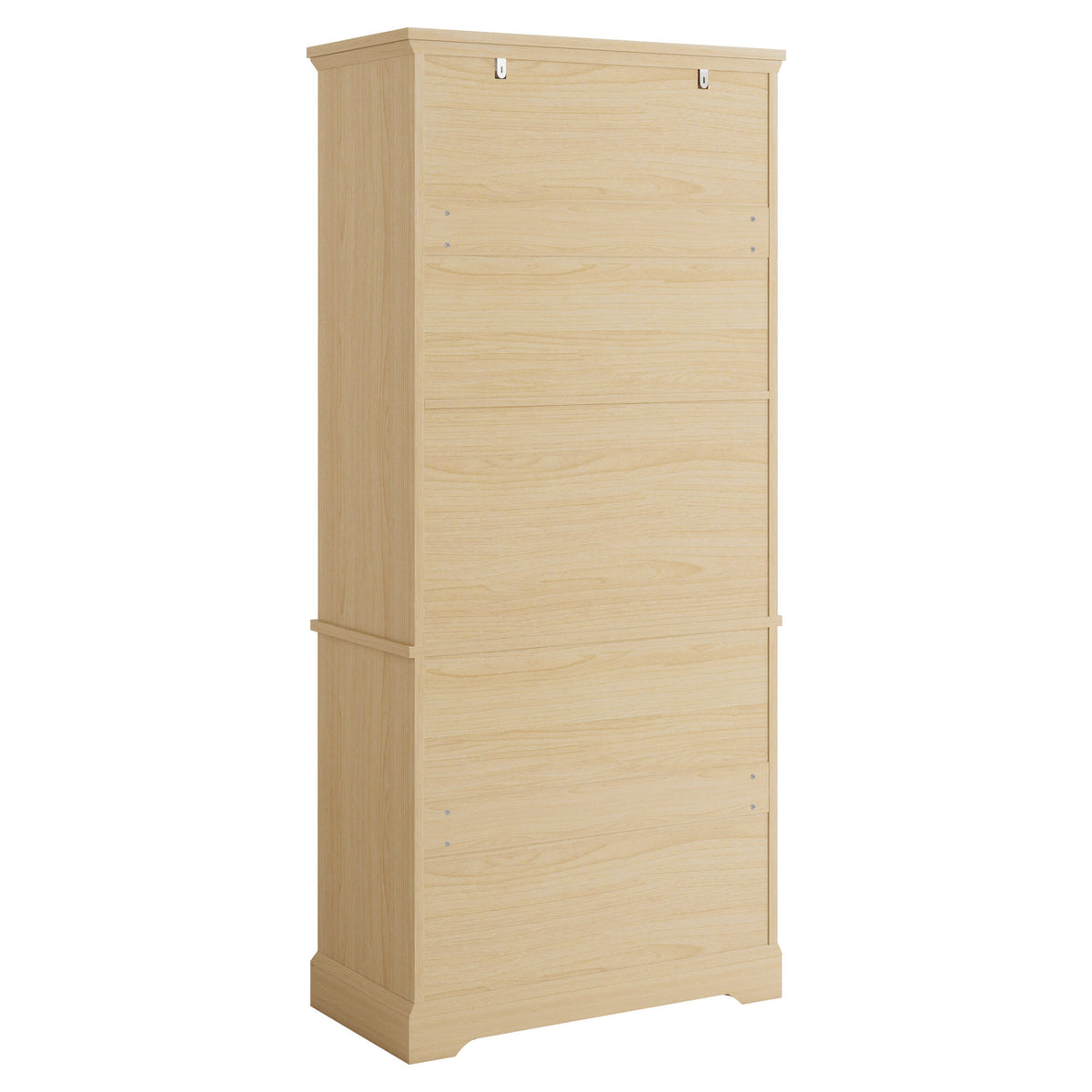 70.9" Tall Farmhouse Wine Storage Cabinet, Removable 12-Bottle Wine Rack, 2 Spacious Drawers, 4 Door Shelves, Adjustable Shelves & 2-Tier Storage Cabinets for Kitchen, Dining Room,Natural