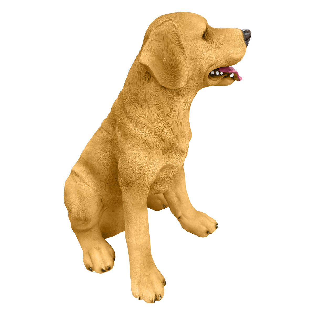 Labrador resin statue, weather-resistant dog figurine, an outdoor garden ornament suitable for display in yards, on lawns, and indoors.
