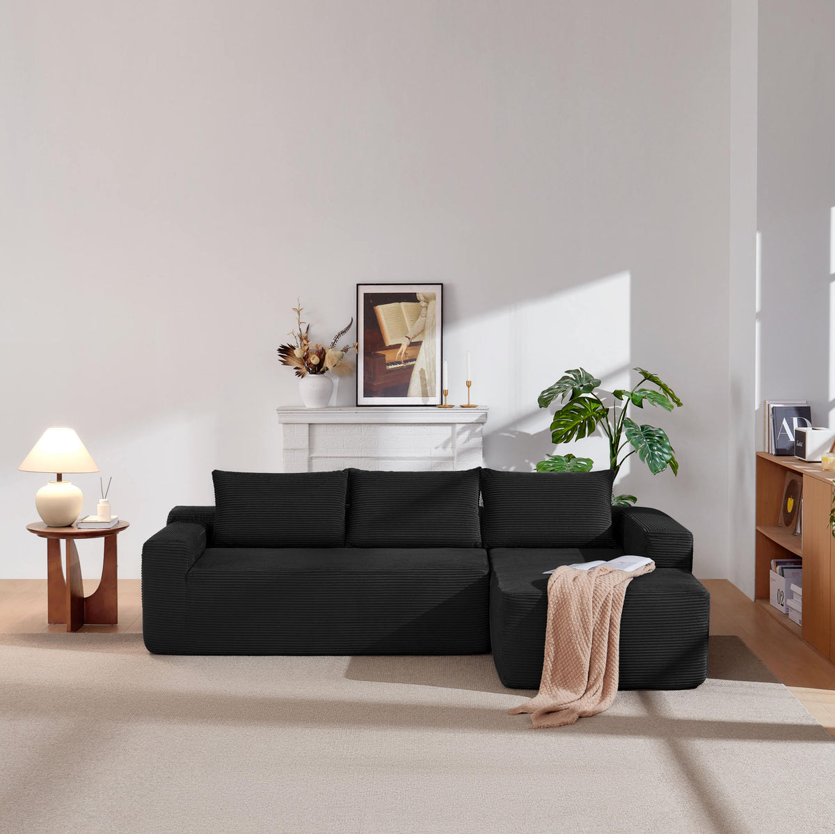 NEW 96.9" Cloud Sectional Couch with L-Shape Chaise, Modern Modular Sofa with Deep Seat, Upholstered Couches, No Assembly Required