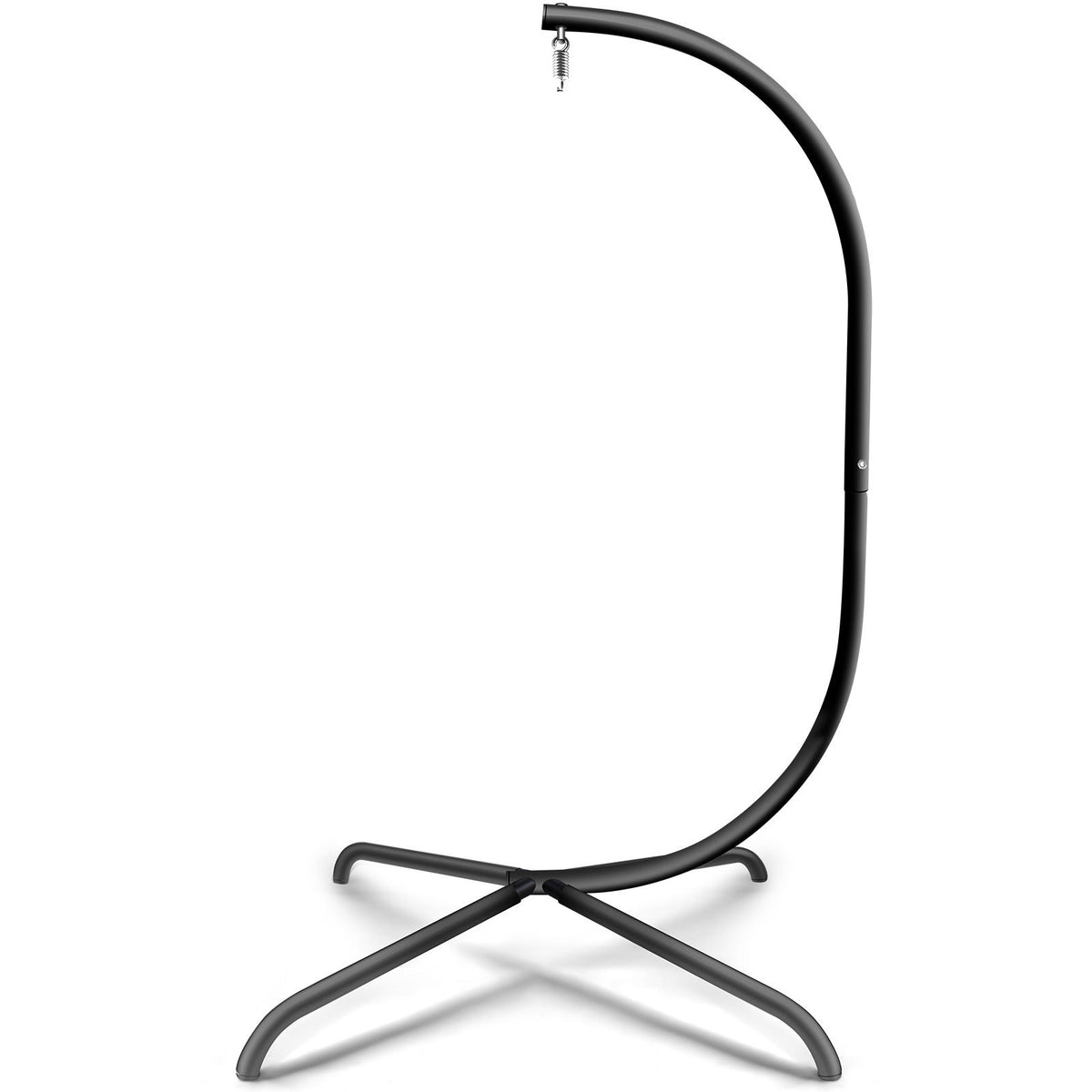 350lbs Heavy-Duty Hammock Chair C-Stand, Rustproof Powder Coated Steel Swing Stand,Stable X-Base Support Frame,Easy Assembly Portable Universal Indoor Outdoor Stand ,Patio, Balcony, Garden(Stand Only)