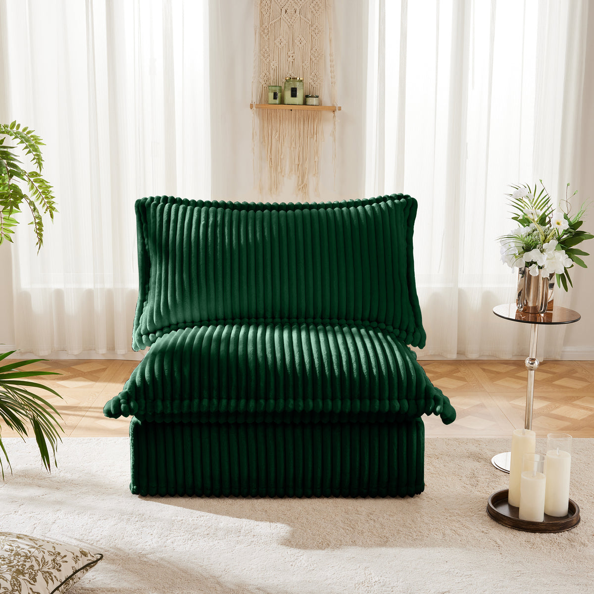 Armless Sofa - Green