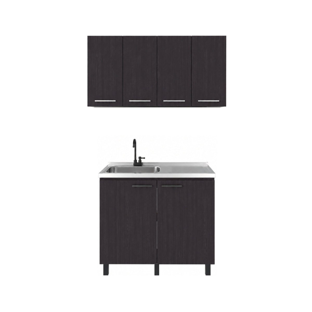 Wenge 2-Piece Kitchen Sink Cabinet Set