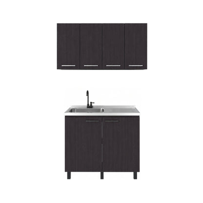 Wenge 2-Piece Kitchen Sink Cabinet Set