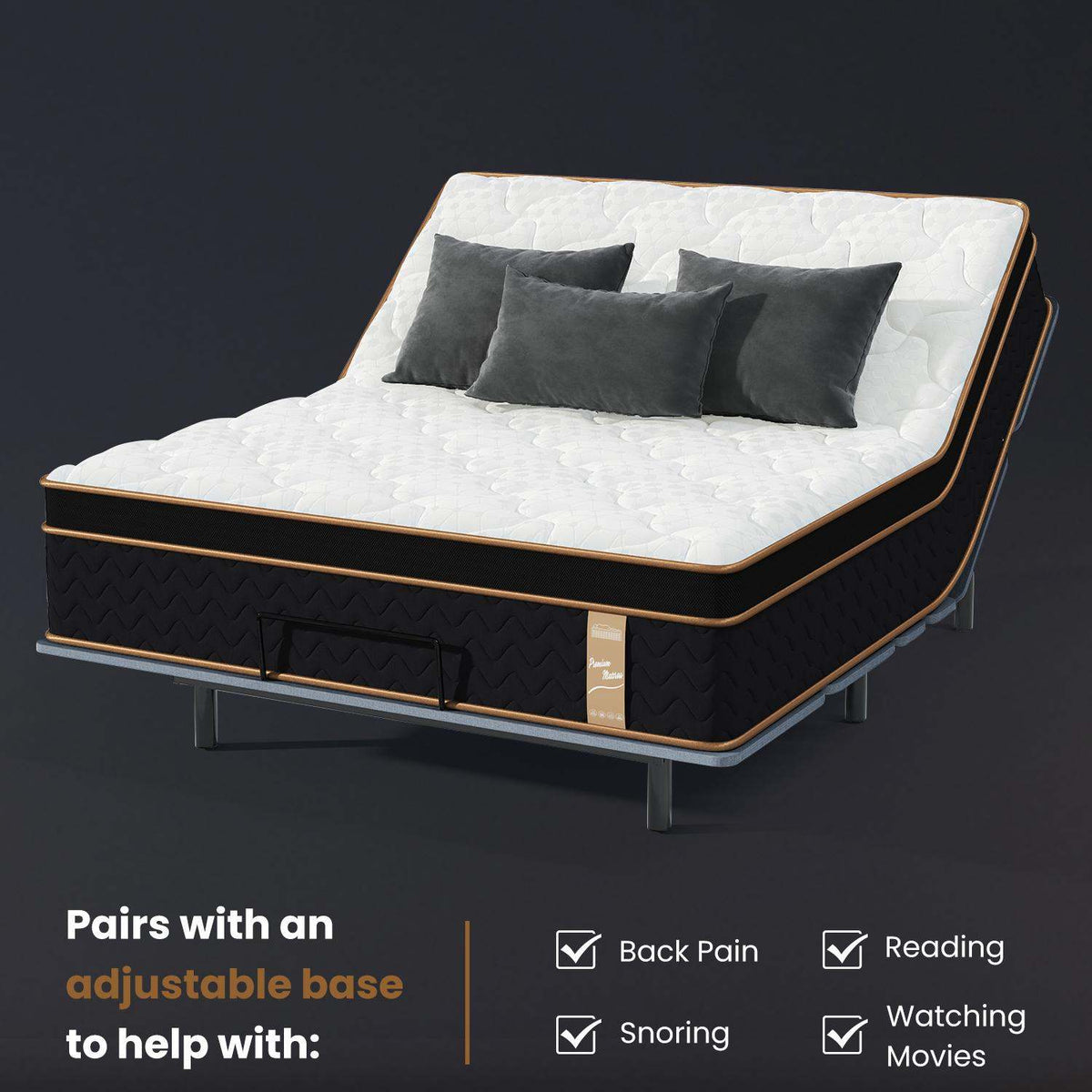 Twin Mattress, 10 Inch Plush Hybrid Mattresses with Gel Memory Foam, Fiberglass-Free Mattress in a Box, Individual Pocket Spring-Motion Isolation-Edge Support, CertiPUR-US Certified