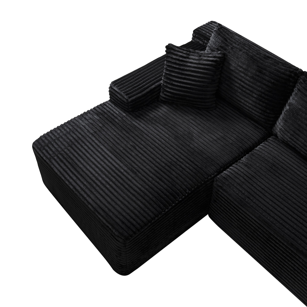 94.5" Cloud Modular Sectional Sofa Couch with L-Shape Chaise, Modern Minimalist Upholstered Couches, Deep Seat Corner Couch – Model W5515P479893