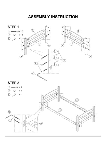 Twin Over Twin Transitional Bunk Bed Arch Design Espresso Finish
