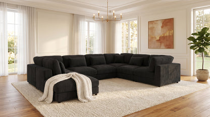 Corduroy Upholstered Modular Sectional