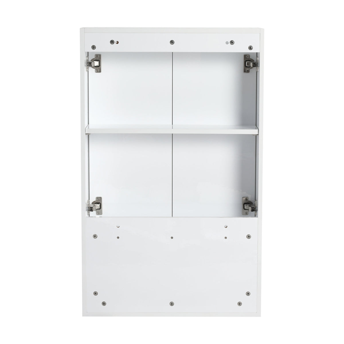 24" Bathroom Wall Cabinet, Soft Close Doors, Float Mounting Design,Glossy White,(KD-Packing)