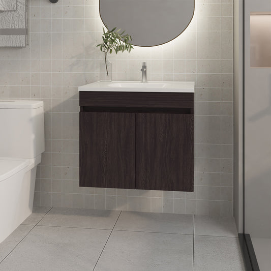 FM FURNITURE Rainbow City Vanity with 2 Doors, Wengue