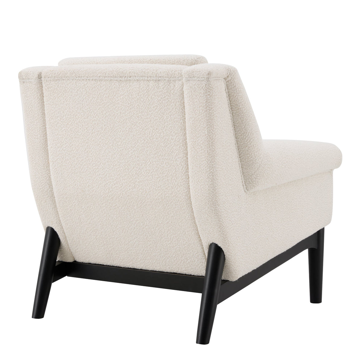 Modern Accent Chair with Flared Arms, Upholstered Lounge Chair, Mid-Century Modern Armchair with Solid Wood Legs, Ergonomic Reading Chair